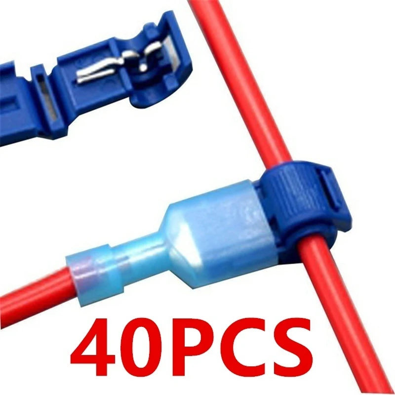 20pcs/40Pcs Quick Electrical Cable Connectors Snap Splice Lock Wire Terminals