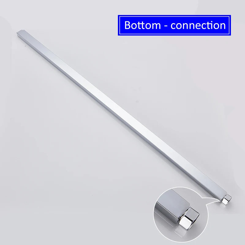 40cm extension shower pipe black chrome