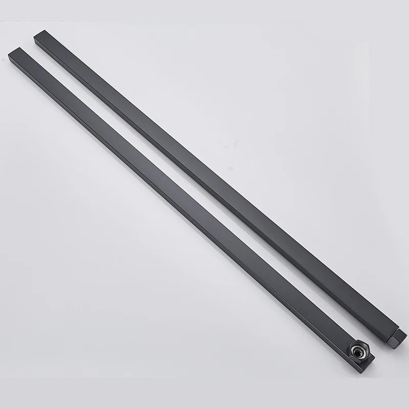 40cm extension shower pipe black chrome