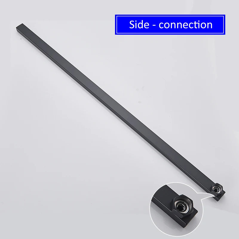 40cm extension shower pipe black chrome