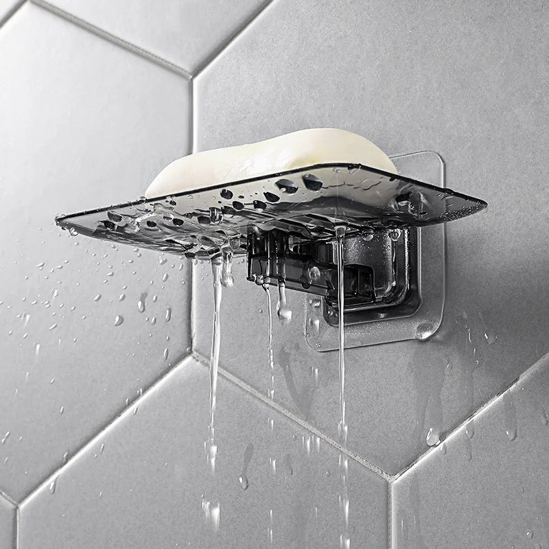 Soap Rack No Drilling Wall Mounted Double Layer Soap Holder