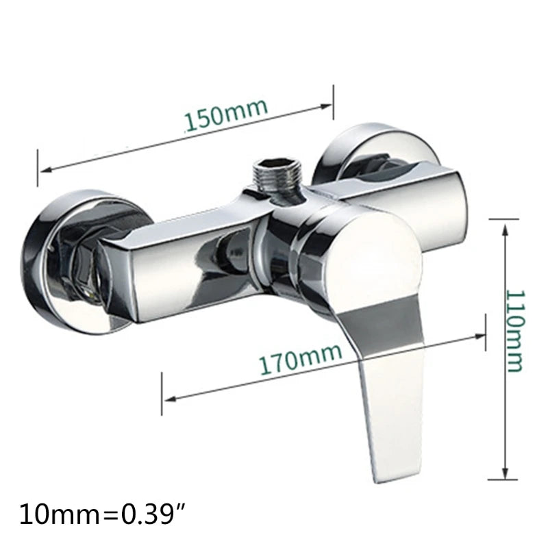 Triple Bathtub Hot and Cold Mixing Water Faucet Sink Spray Double Shower Head Deck Taps Home Improvement Parts