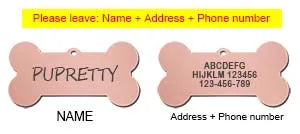 Pet ID Tag Personalized for Cat Puppy Dog Tag