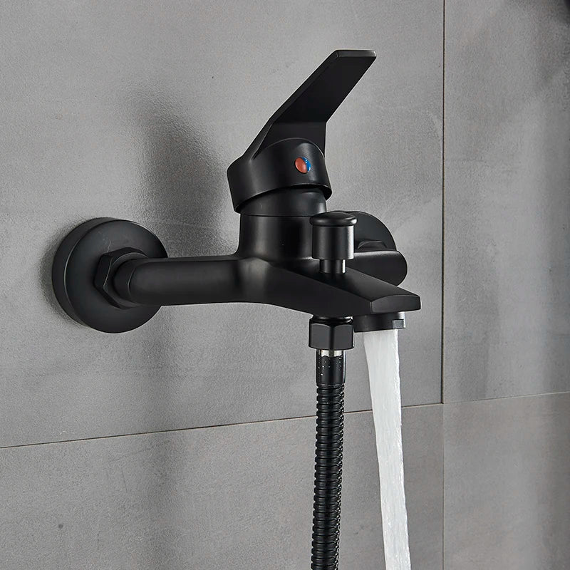 SHBSHAIMY Matte Black Shower Set Wall Mount Bathroom