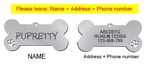 Pet ID Tag Personalized for Cat Puppy Dog Tag