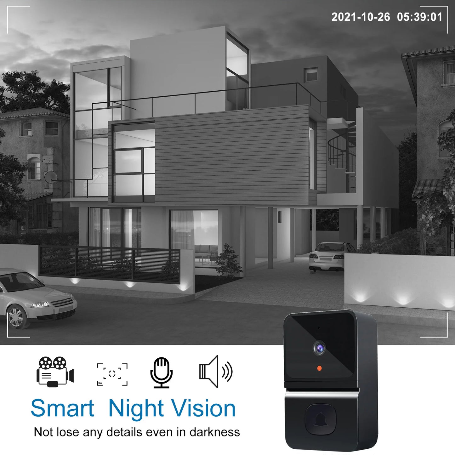 Video Doorbell Smart Home Wireless Security Protection Camera Ring Door Bell Intercom Night Vision