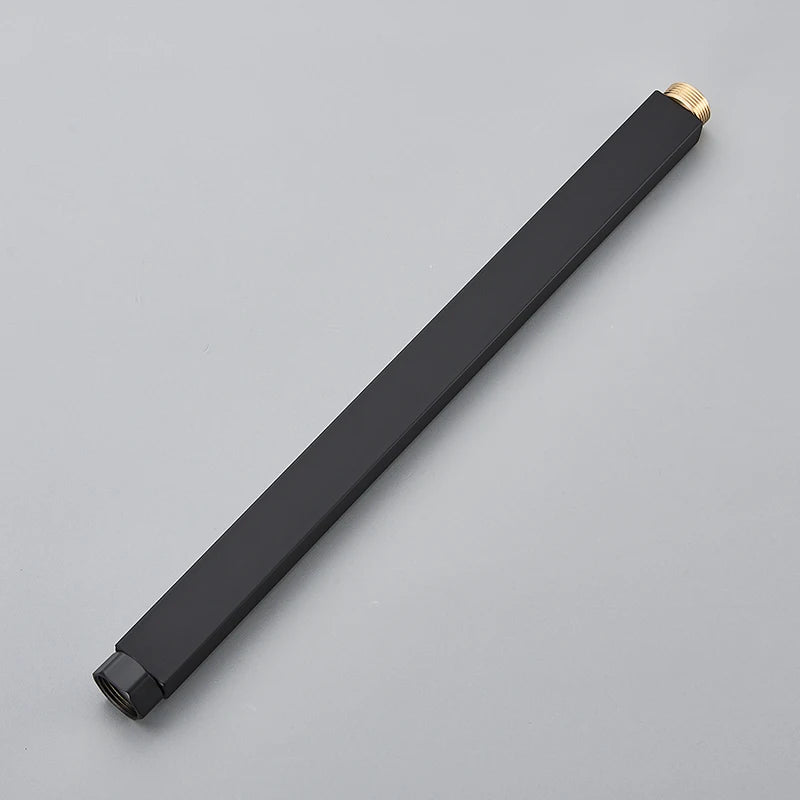 40cm extension shower pipe black chrome