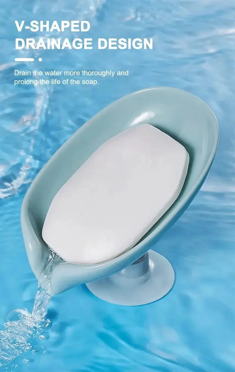 2pcs Drain Soap Holder Soap Box, Tray Drying for Shower Sponge Container Kitchen, Bathroom