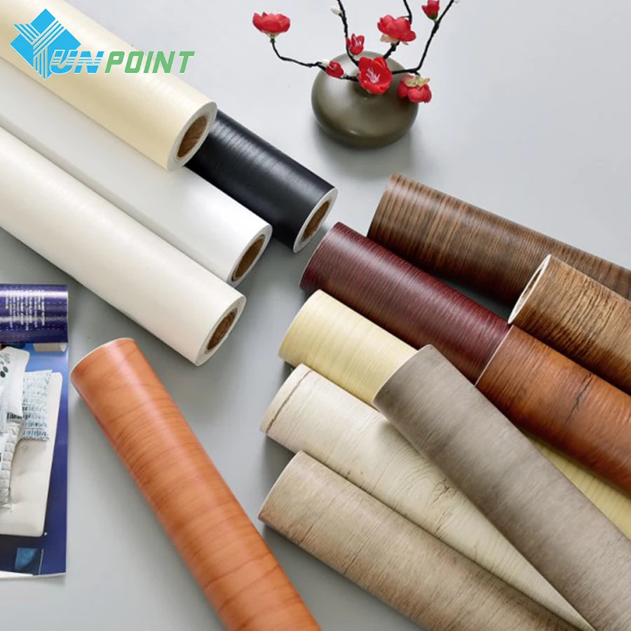 PVC Waterproof Self Adhesive Wallpaper Roll Furniture Cabinets