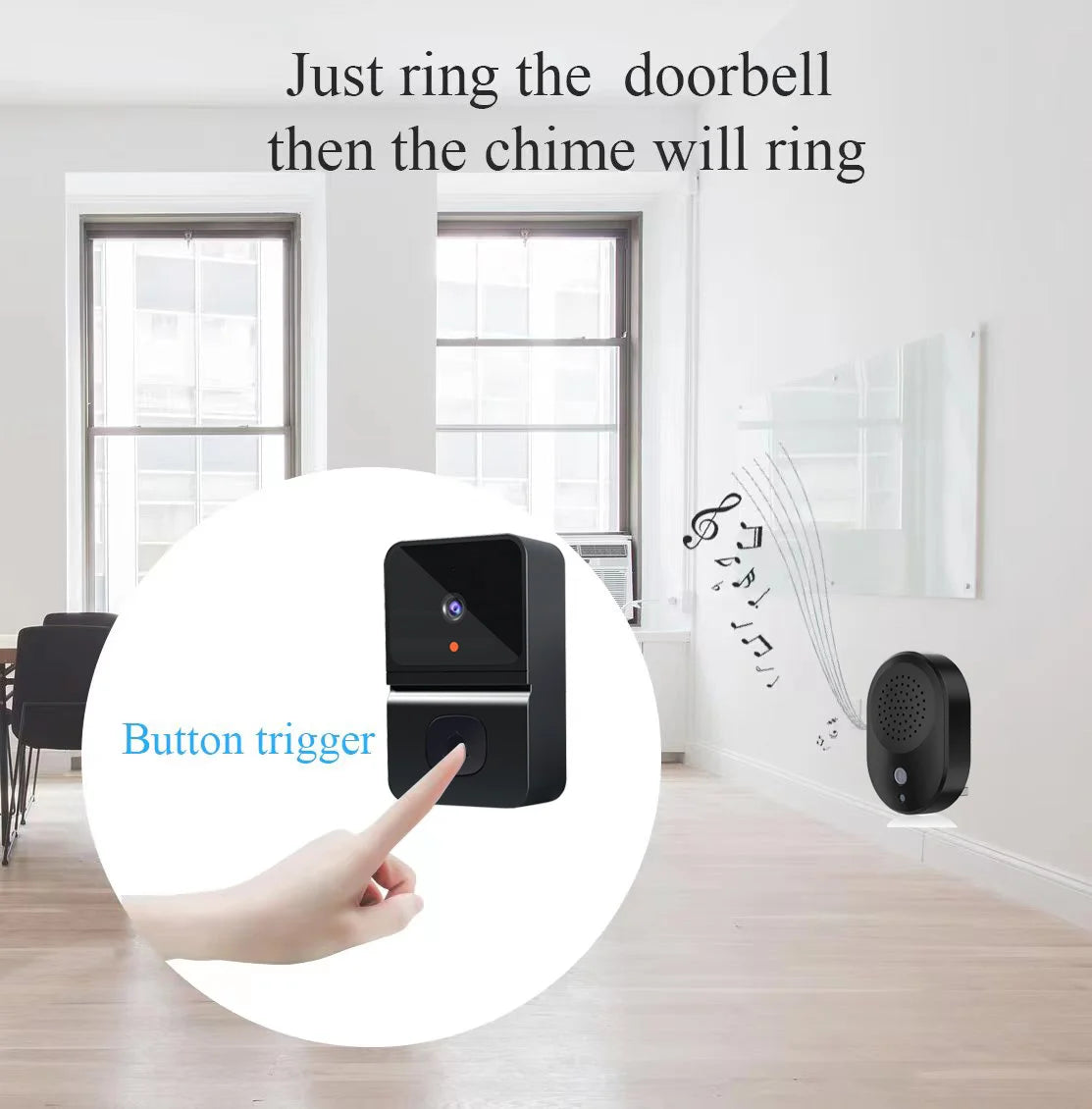 Video Doorbell Smart Home Wireless Security Protection Camera Ring Door Bell Intercom Night Vision