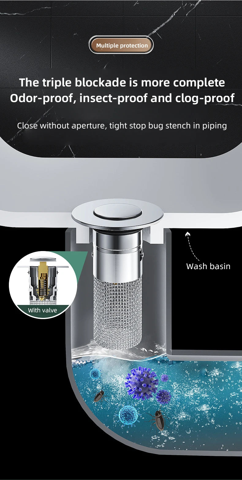 1PCS Washbasin Leak Plug, Stainless Steel