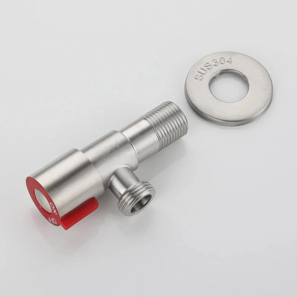 Bathroom Basin Sink Faucets Taps Angle Stop Valve Brass Black Finish G1/2" Shut Off Valve Bathroom Toilet Bidet Shower Water Tap