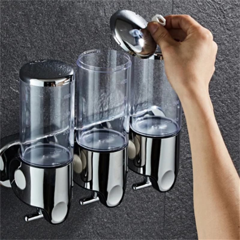 Holder Wall Mount Soap Shampoo Gel Shower Liquid Container For Bathroom Accessorie