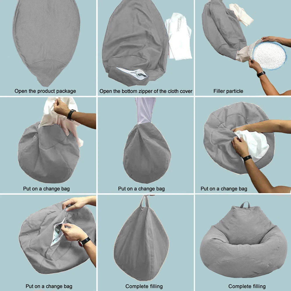 Lazy Sofas Cover Chairs Without Filler