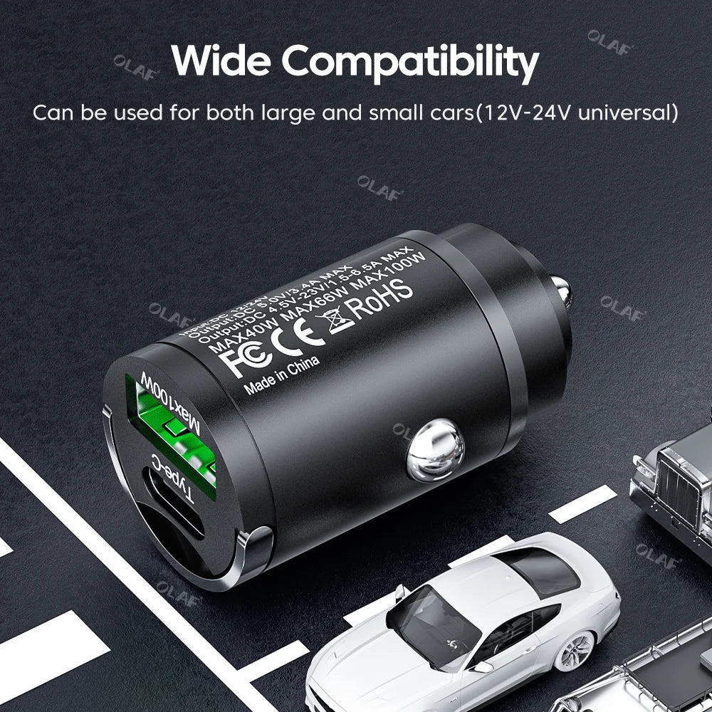 Pull Ring Fast Charging Car Charger USB