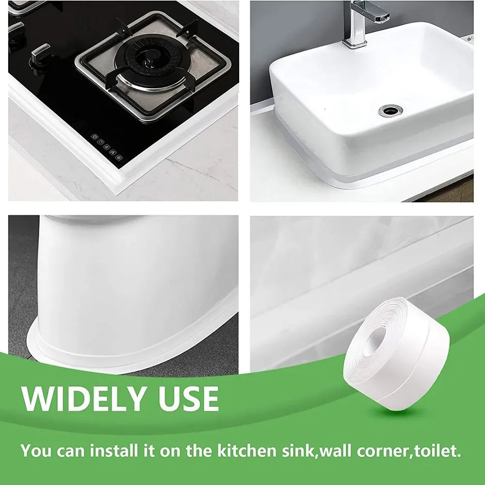 1 Roll PVC Sealing Tape For Bathroom Bath Toilet Kitchen