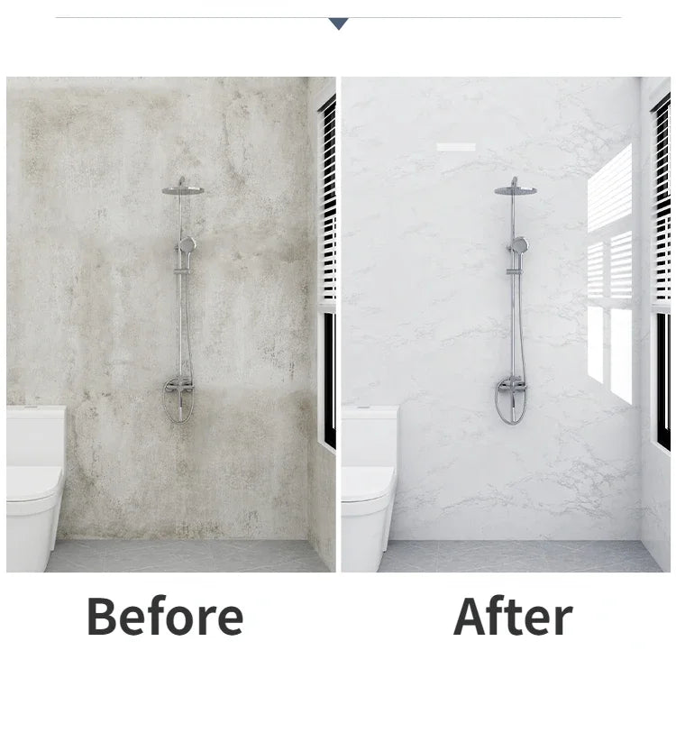 Modern Wallpaper Roll with 10 Meters Waterproof Mould Proof Stickers Bathrooms Kitchen