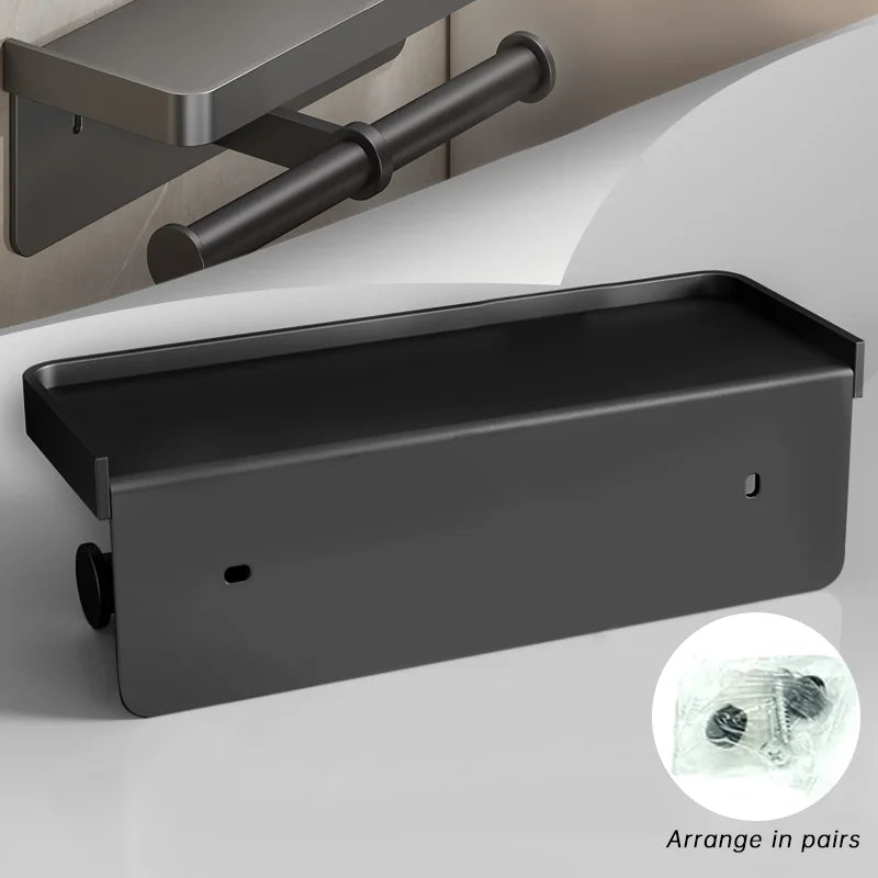Toilet Paper Holder Wall-Mounted Aluminum alloy Toilet paper holder tissue rack Bathroom