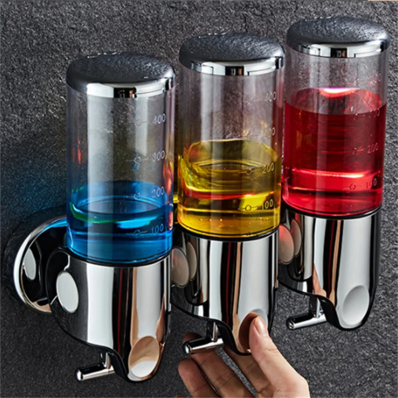 Holder Wall Mount Soap Shampoo Gel Shower Liquid Container For Bathroom Accessorie