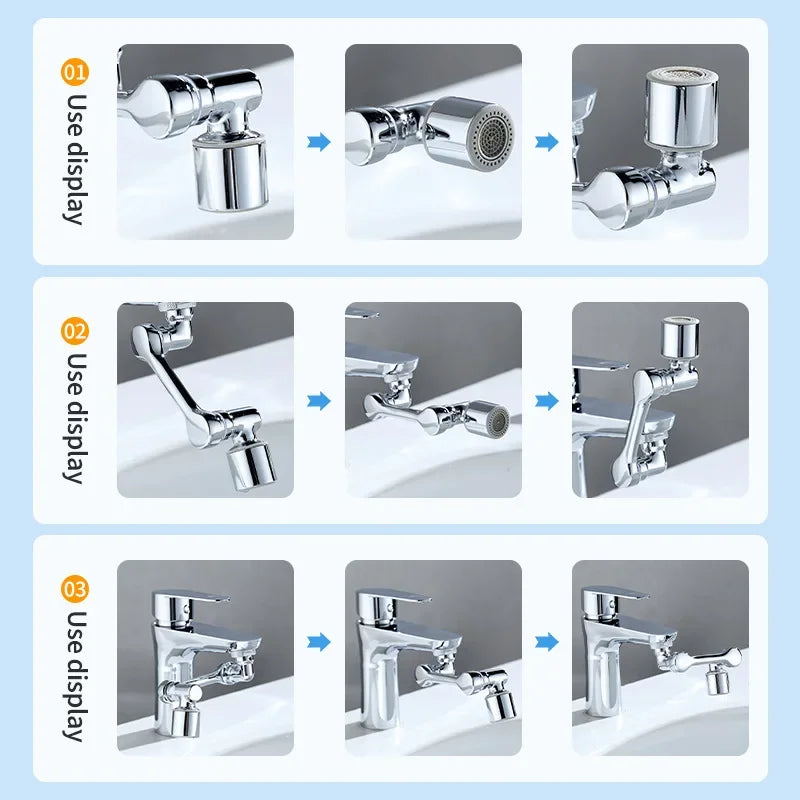 Multifunction 1080° Rotation Faucet Sprayer Head 22/24mm Kitchen Tap Tools
