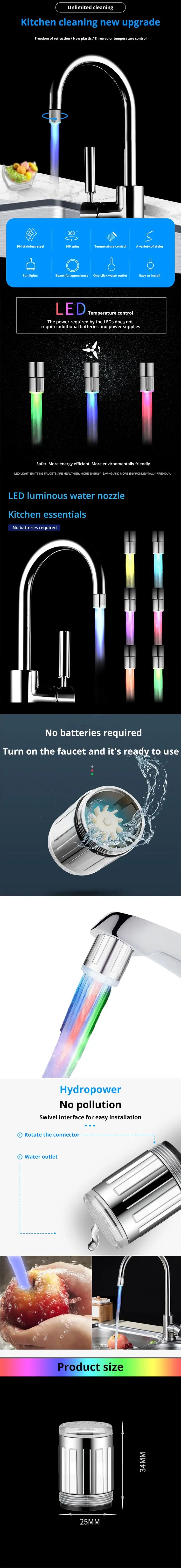1pc Bathroom LED Colorful Light-up