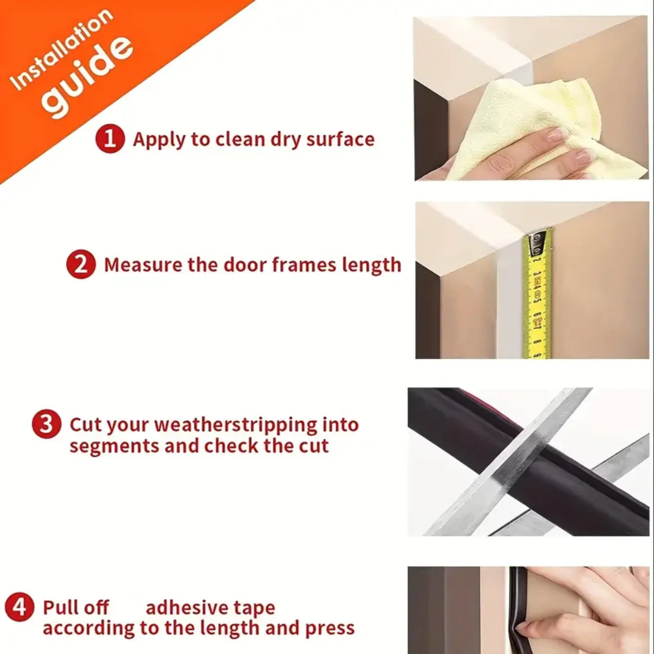 1 roll length of 6M Rubber Weather Stripping Seal Strip for Doors/Windows,