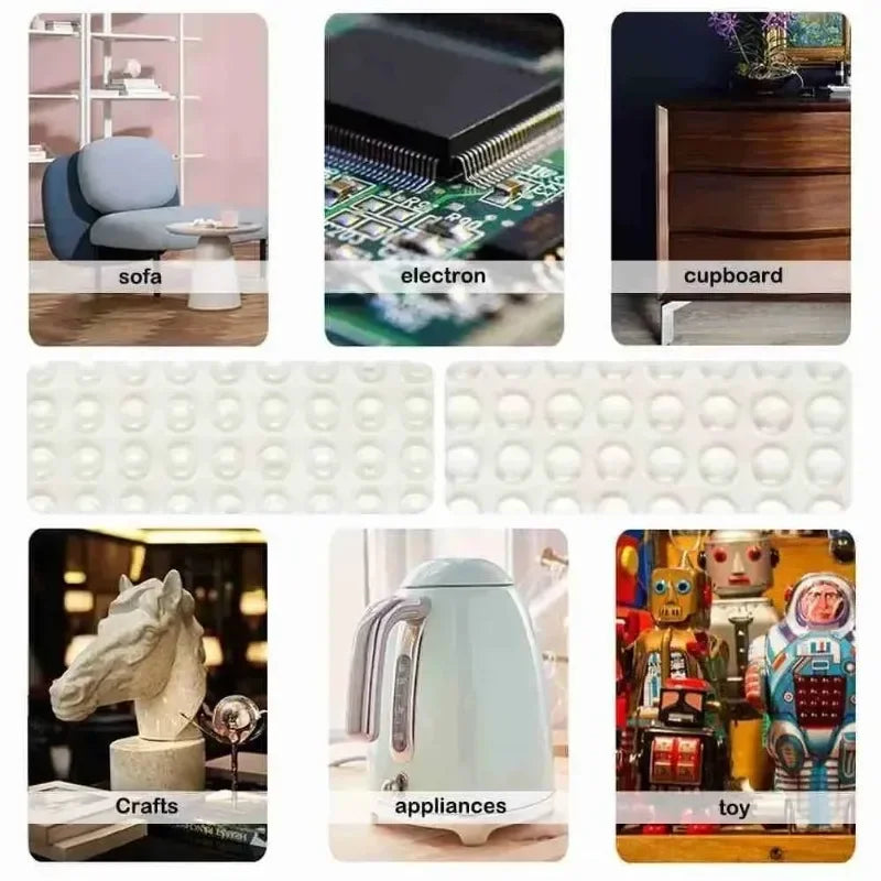 300/100pcs Self-Adhesive Clear Door Stop Rubber Damper Buffer Cabinet Bumpers Silicone Furniture Dots Cushion Protective Pads