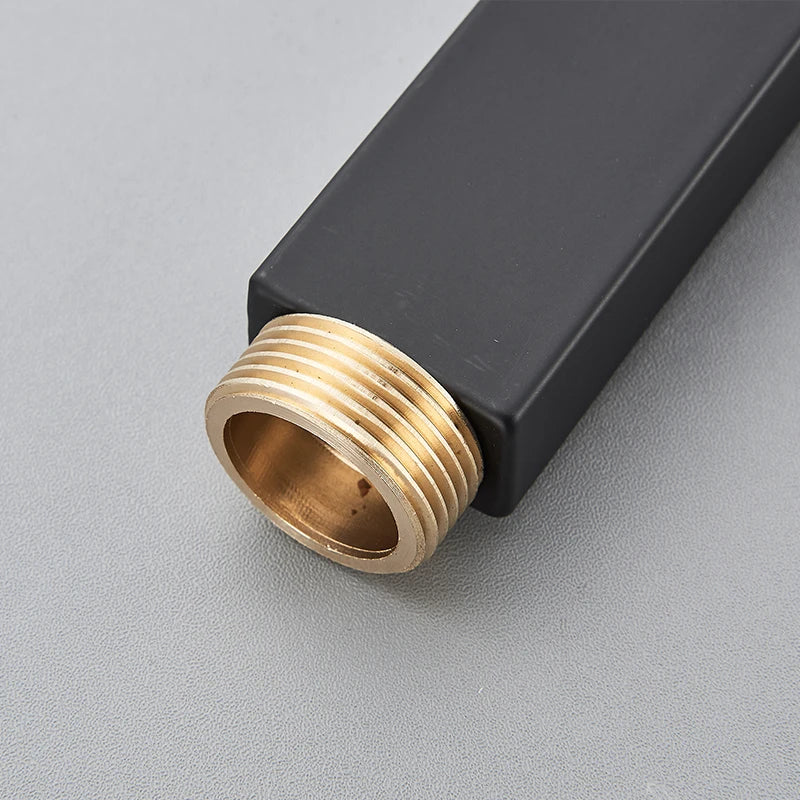 40cm extension shower pipe black chrome
