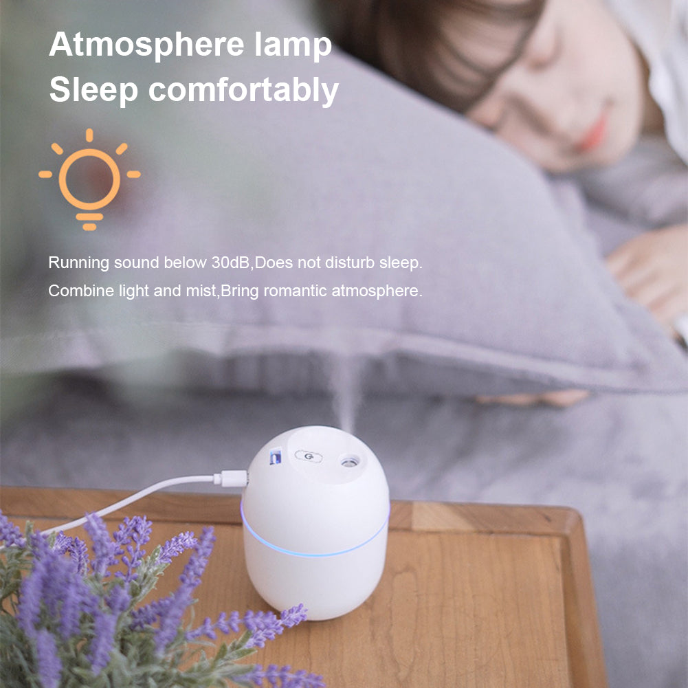 Portable USB Ultrasonic Air Oil Diffuser Car Purifier Aroma Anion Mist Maker with LED Lamp
