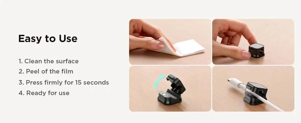 Magnetic Cable Clip Cable Holder,Adhesive Wire Keeper Cord Cable Organizer ,Usb Charging Line Winder For Office Desktop Home