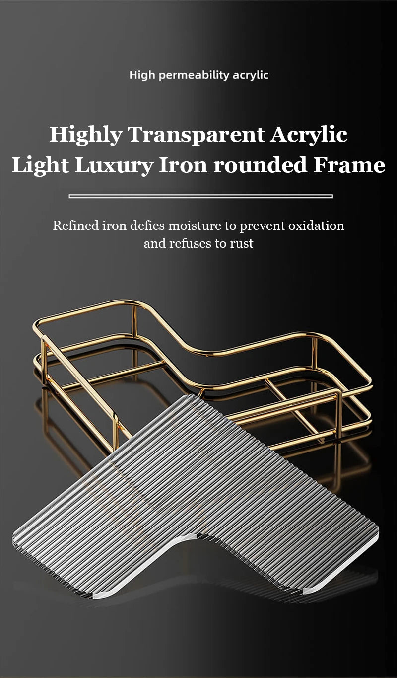 Luxury Acrylic Bathroom Shelf without Drilling Corner