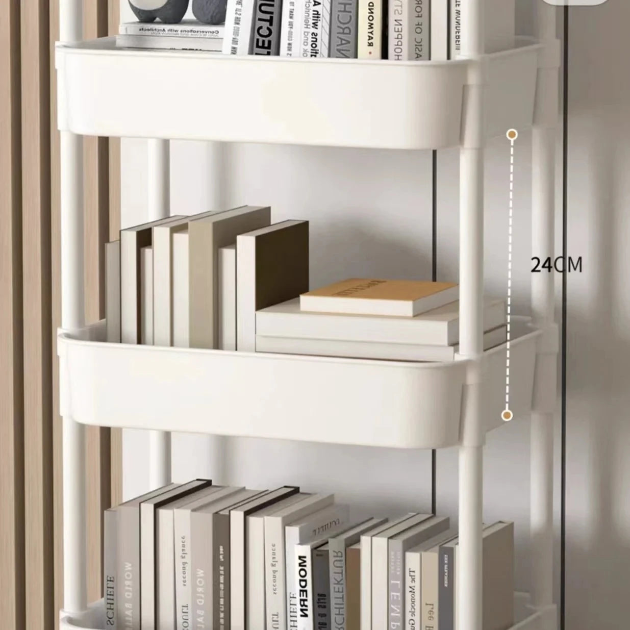 Wheels Small Cart Storage Rack Floor To Floor Kitchen Bedroom Bathroom