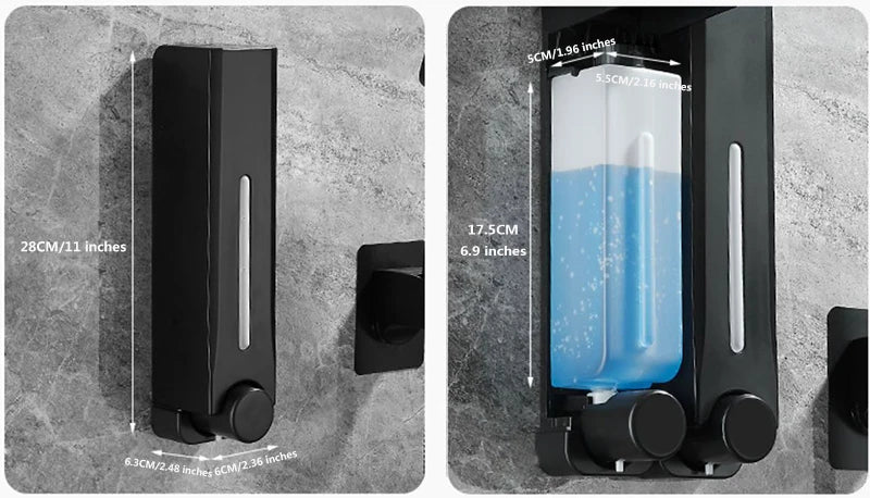 ZAOQI 500ML Soap Dispenser Wall Mounted Shower Soap