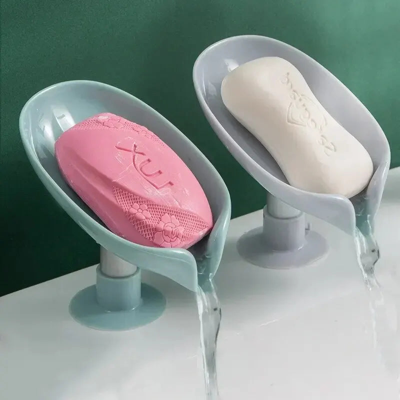 2pcs Drain Soap Holder Soap Box, Tray Drying for Shower Sponge Container Kitchen, Bathroom