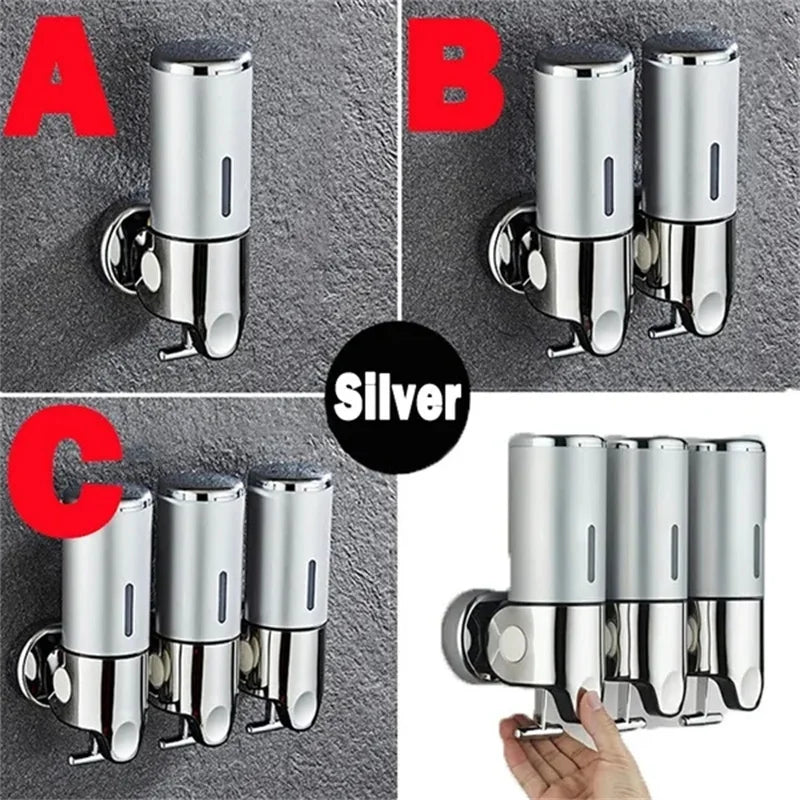 Holder Wall Mount Soap Shampoo Gel Shower Liquid Container For Bathroom Accessorie
