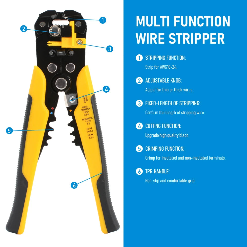 Crimper Cable Cutter Adjustable Automatic