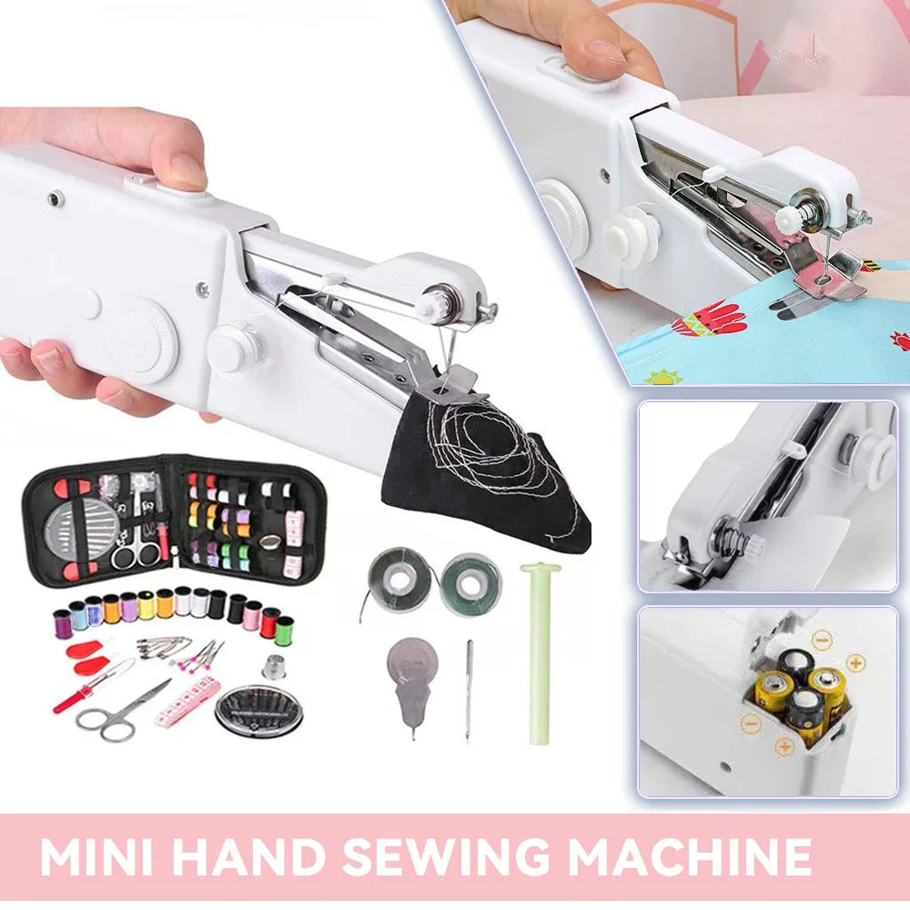 Quick Repair DIY Clothes Needlework Mini Hand Sewing Machine Electric