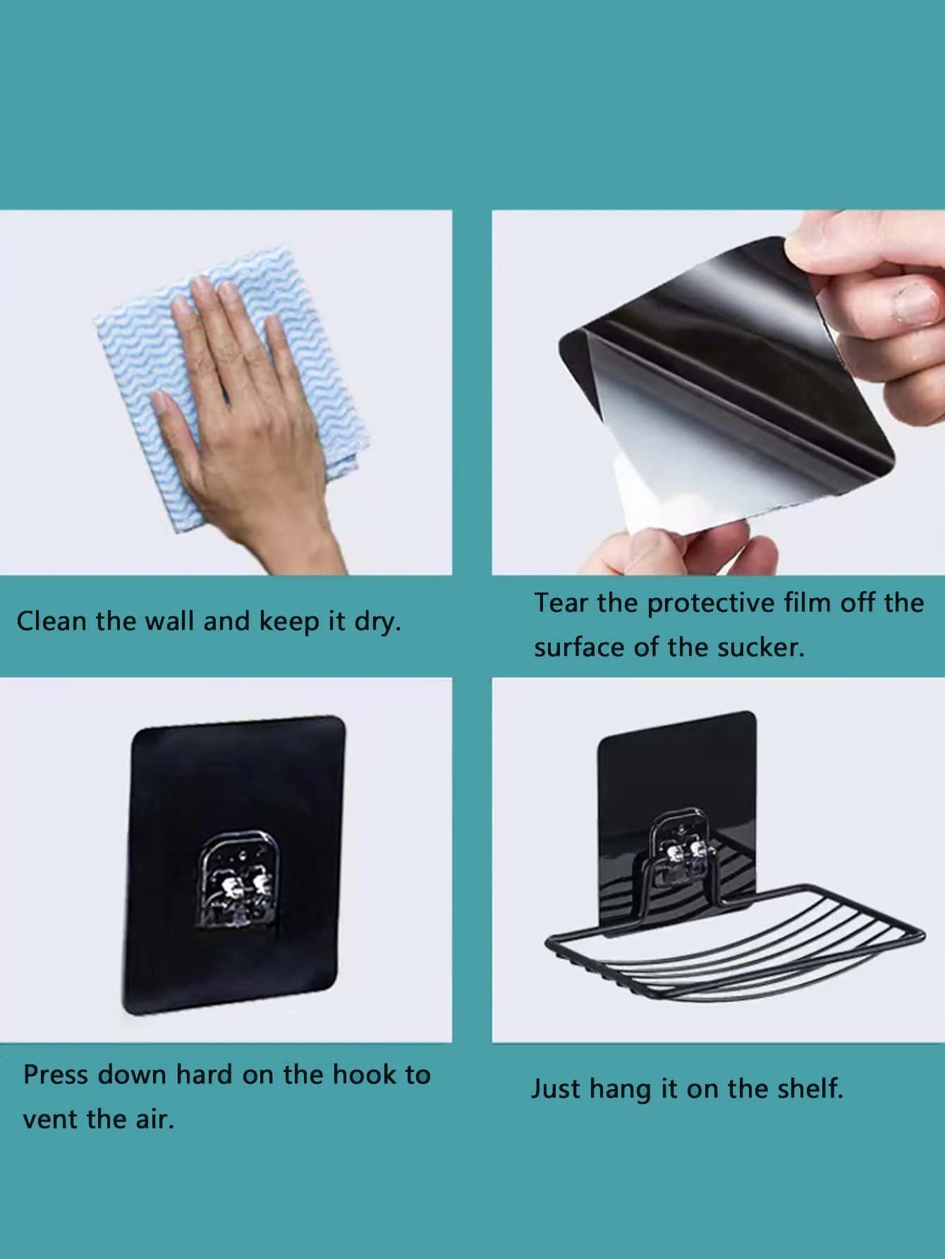 1PC-Stainless Steel Soap Rack Punch-free Nail-free Bathroom