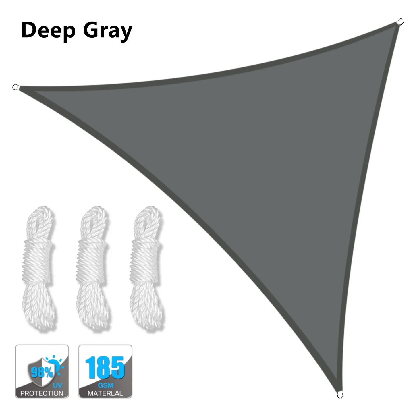 5x5x5/2x2x2M Waterproof Sun Shelter Triangle