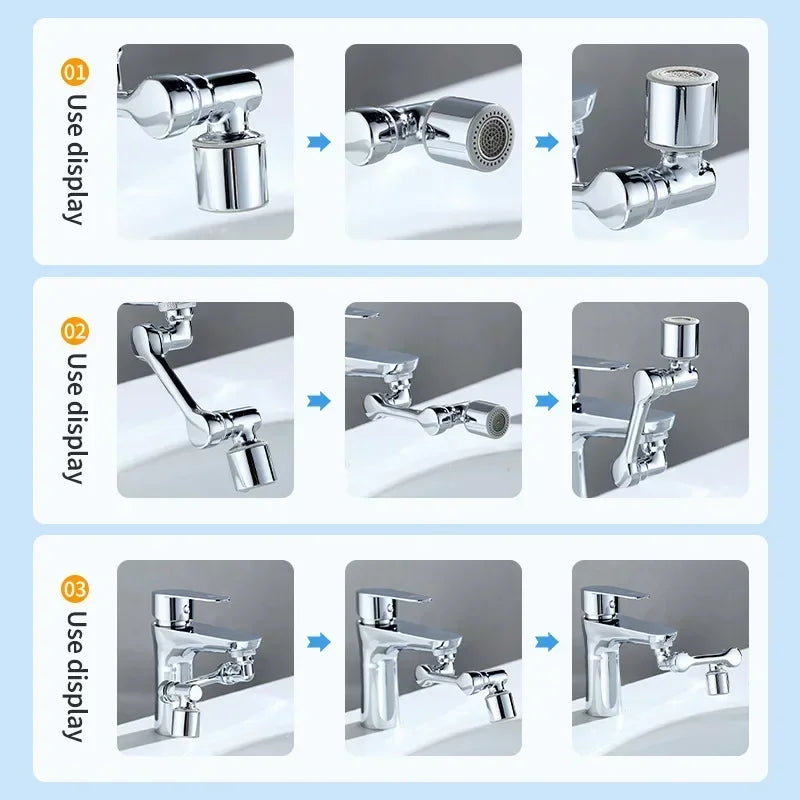Multifunction 1080° Rotation Faucet Sprayer Head 22/24mm Kitchen Tap Tools