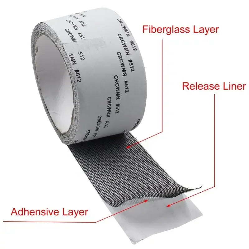 5x200cm Screen Repair Tape Window Door Waterproof Mosquito Net Patch Self-adhesive Super Fix Mesh Netting Broken Holes Tool