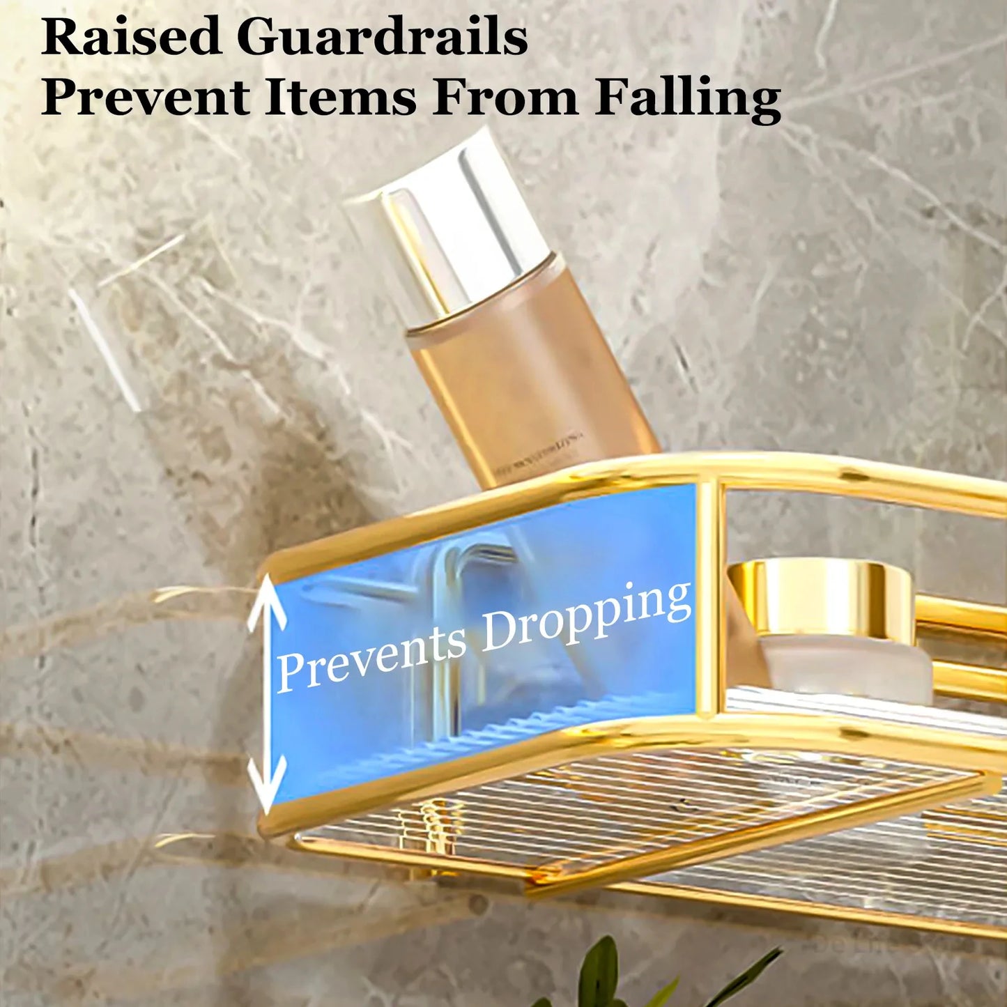Luxury Acrylic Bathroom Shelf without Drilling Corner
