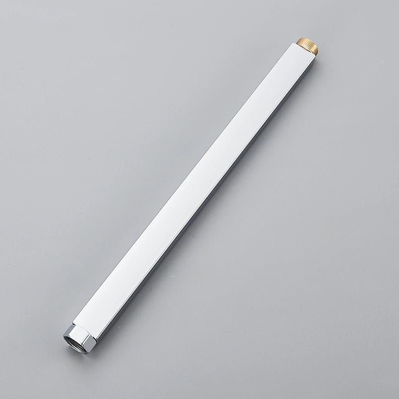 40cm extension shower pipe black chrome