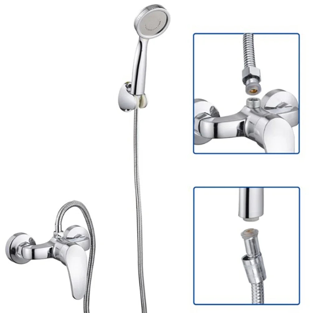 1pcs 2M Stainless Steel Hose Extension Tube Bathroom Shower