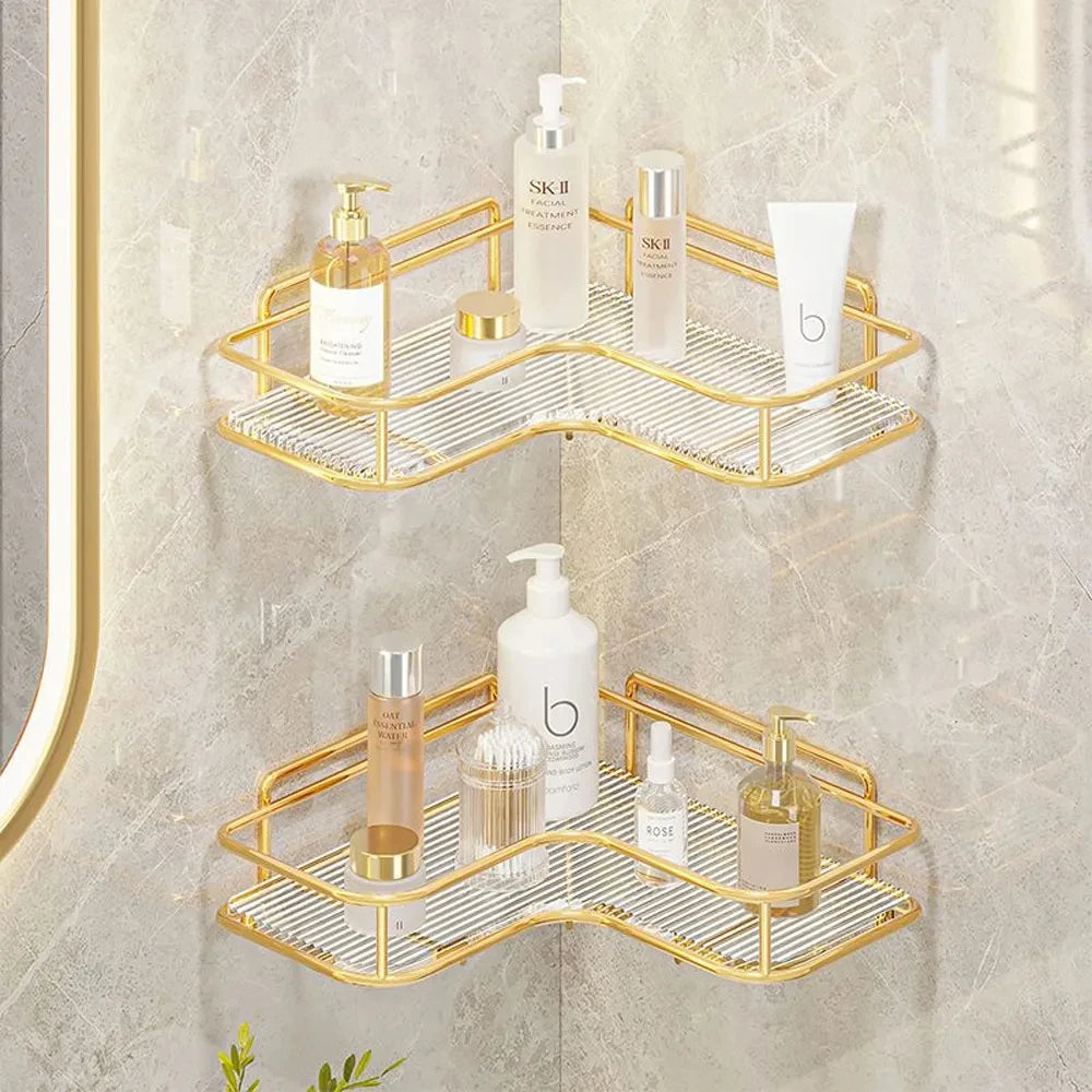 Luxury Acrylic Bathroom Shelf without Drilling Corner