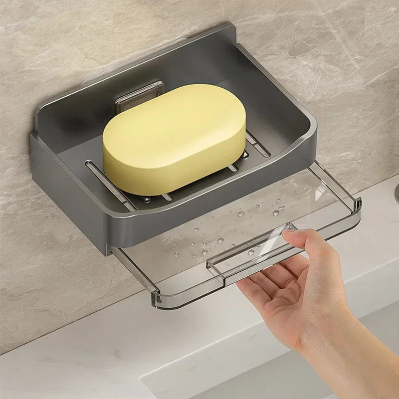 Bathroom Soap Holder Free-Punching Wall Mounted Soap Sponge Holder