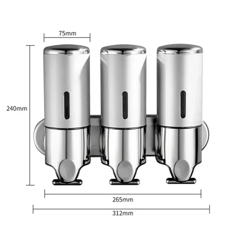 Holder Wall Mount Soap Shampoo Gel Shower Liquid Container For Bathroom Accessorie