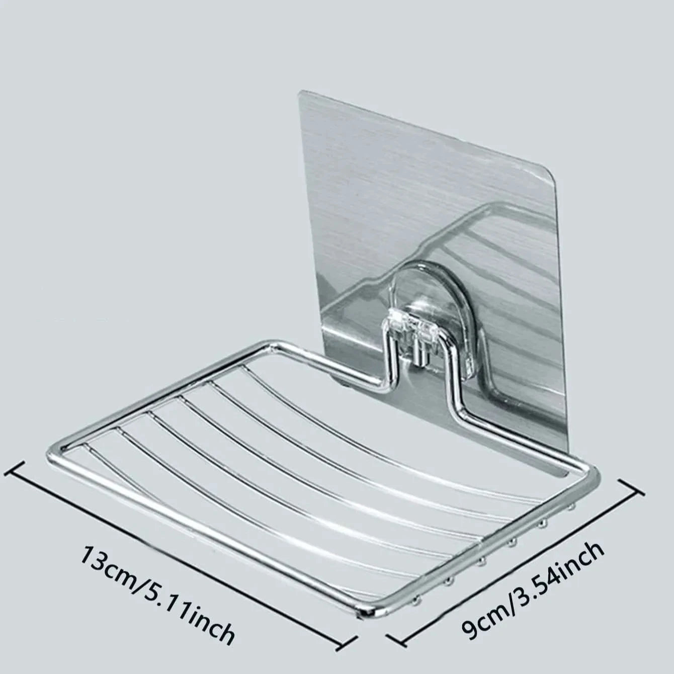 1PC-Stainless Steel Soap Rack Punch-free Nail-free Bathroom