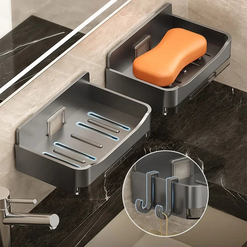 Bathroom Soap Holder Free-Punching Wall Mounted Soap Sponge Holder
