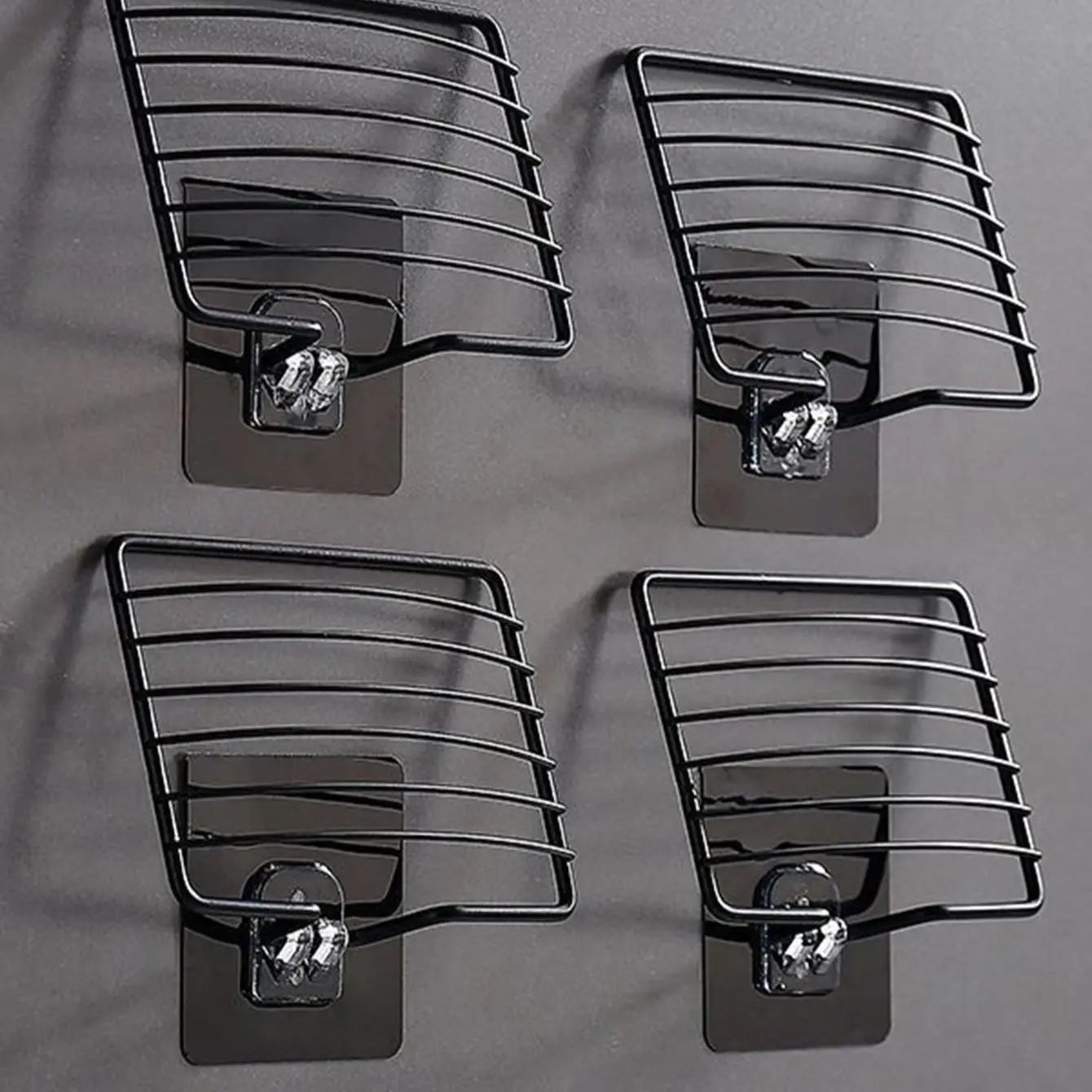 1PC-Stainless Steel Soap Rack Punch-free Nail-free Bathroom